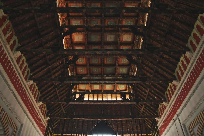 the interior of an open and lit building