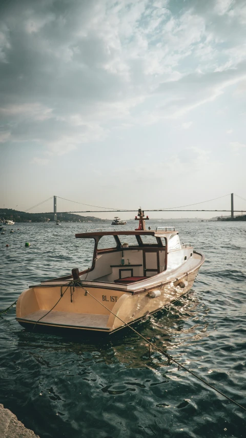 a boat that is floating on the water