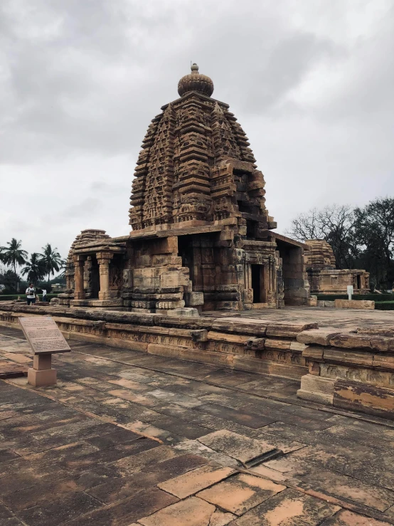 a building with intricately designed architecture is on display