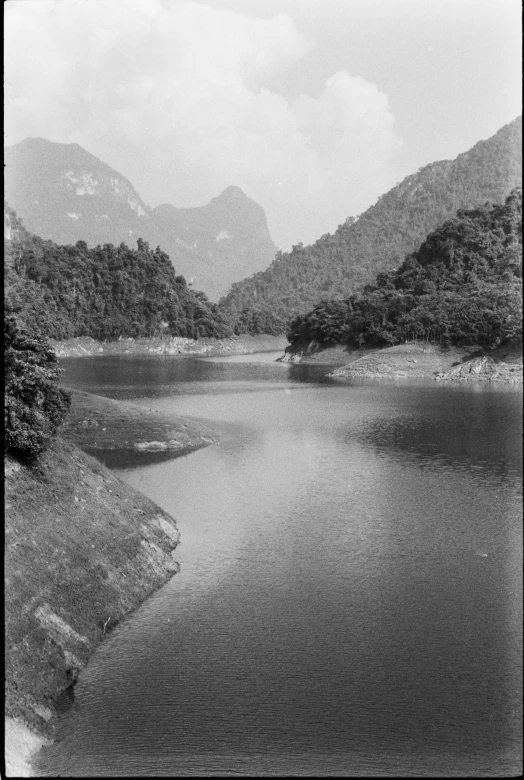 a lake in the middle of a mountain range