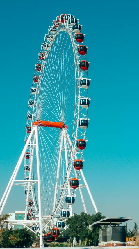 a giant ferris wheel on a sunny day