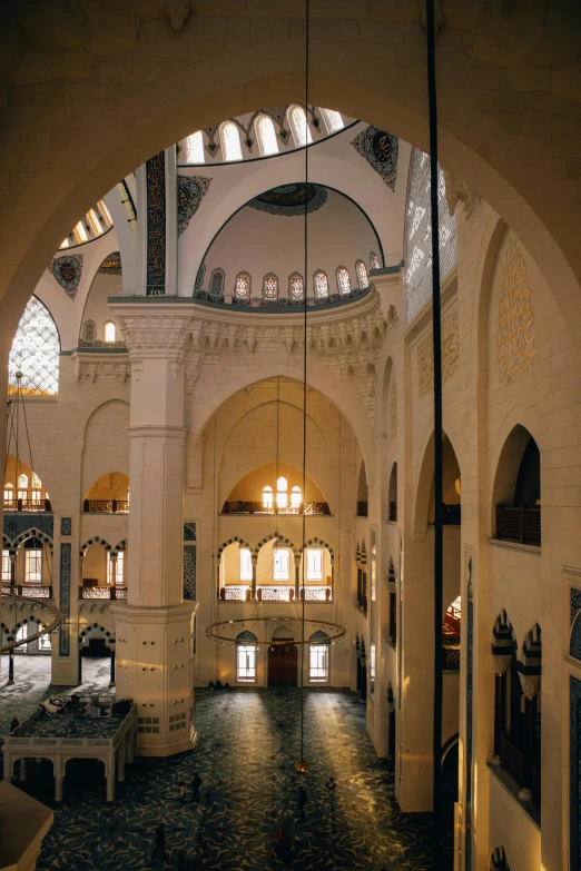 the inside of an old church in a stone building