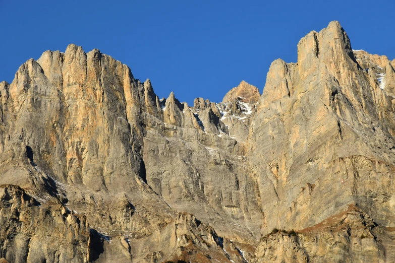 two mountains with no people on them as seen from the bottom