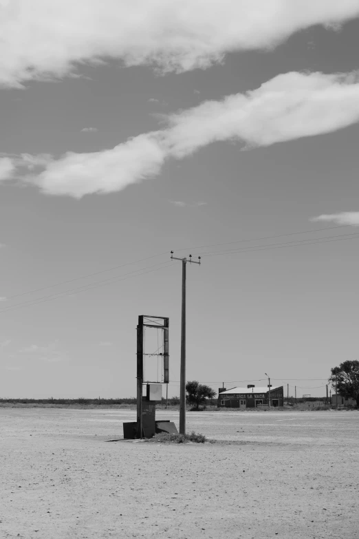 a small radio tower in the middle of nowhere