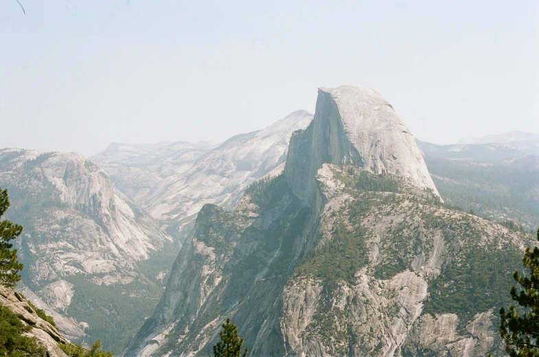 view of a mountain and the valley in the back