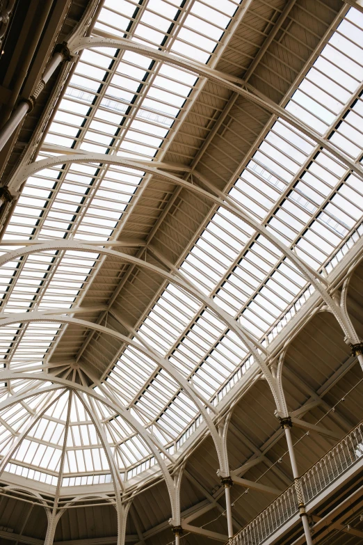 the ceiling in the middle of an outdoor station