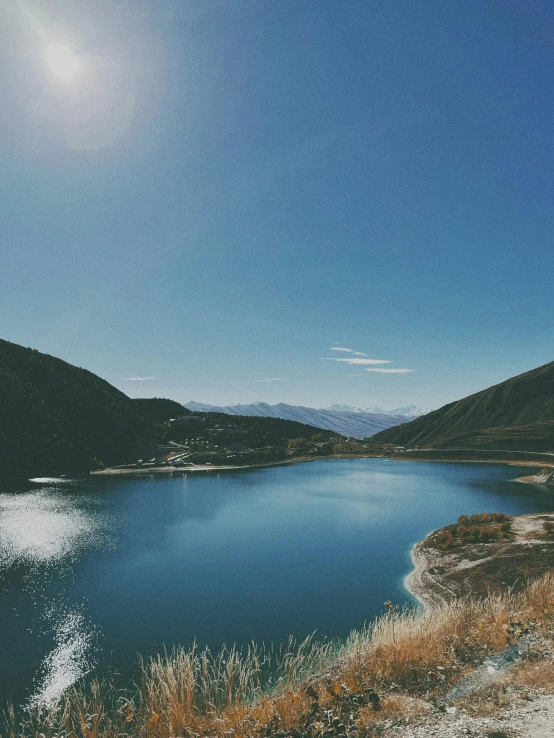 an empty lake in the middle of nowhere