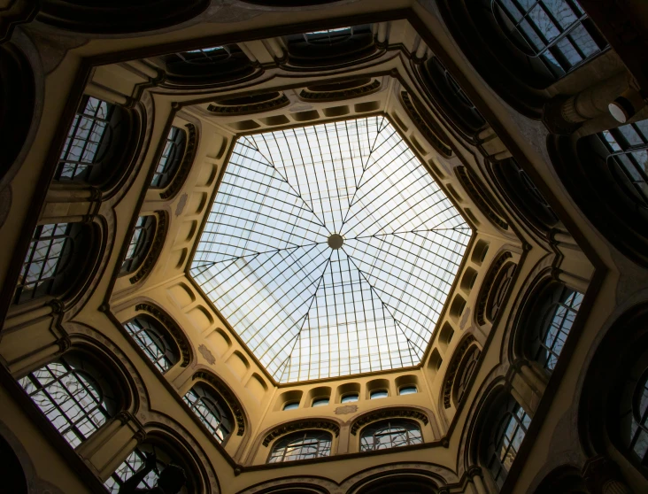 a ceiling of some sort inside of a building