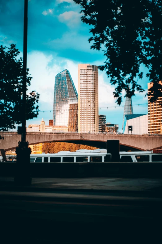 a view of city from across the street