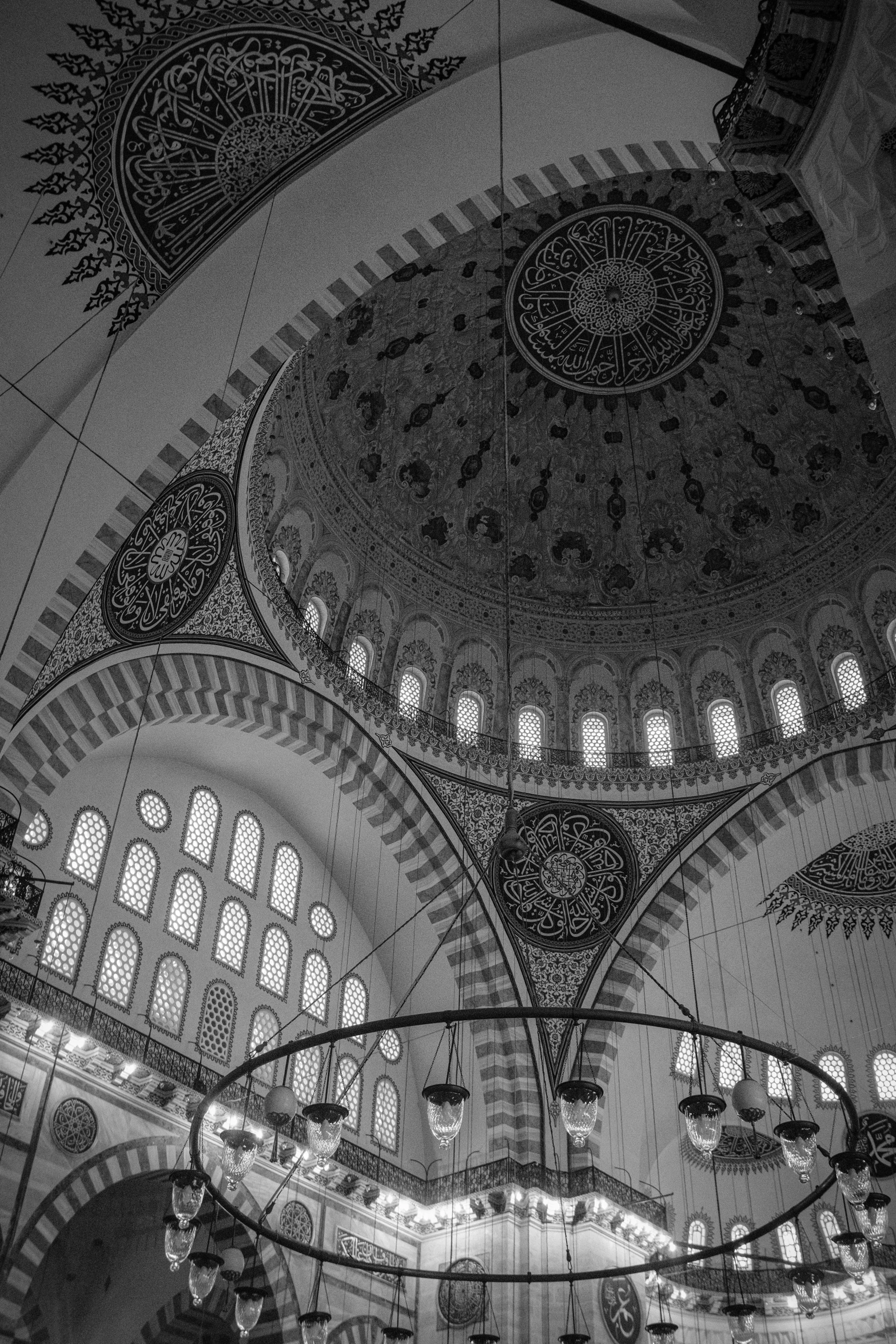 the intricate ceiling inside of an ornate building