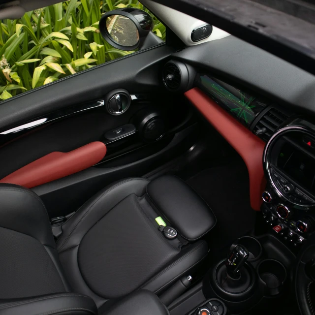 a car with its interior, dashboard and air vents