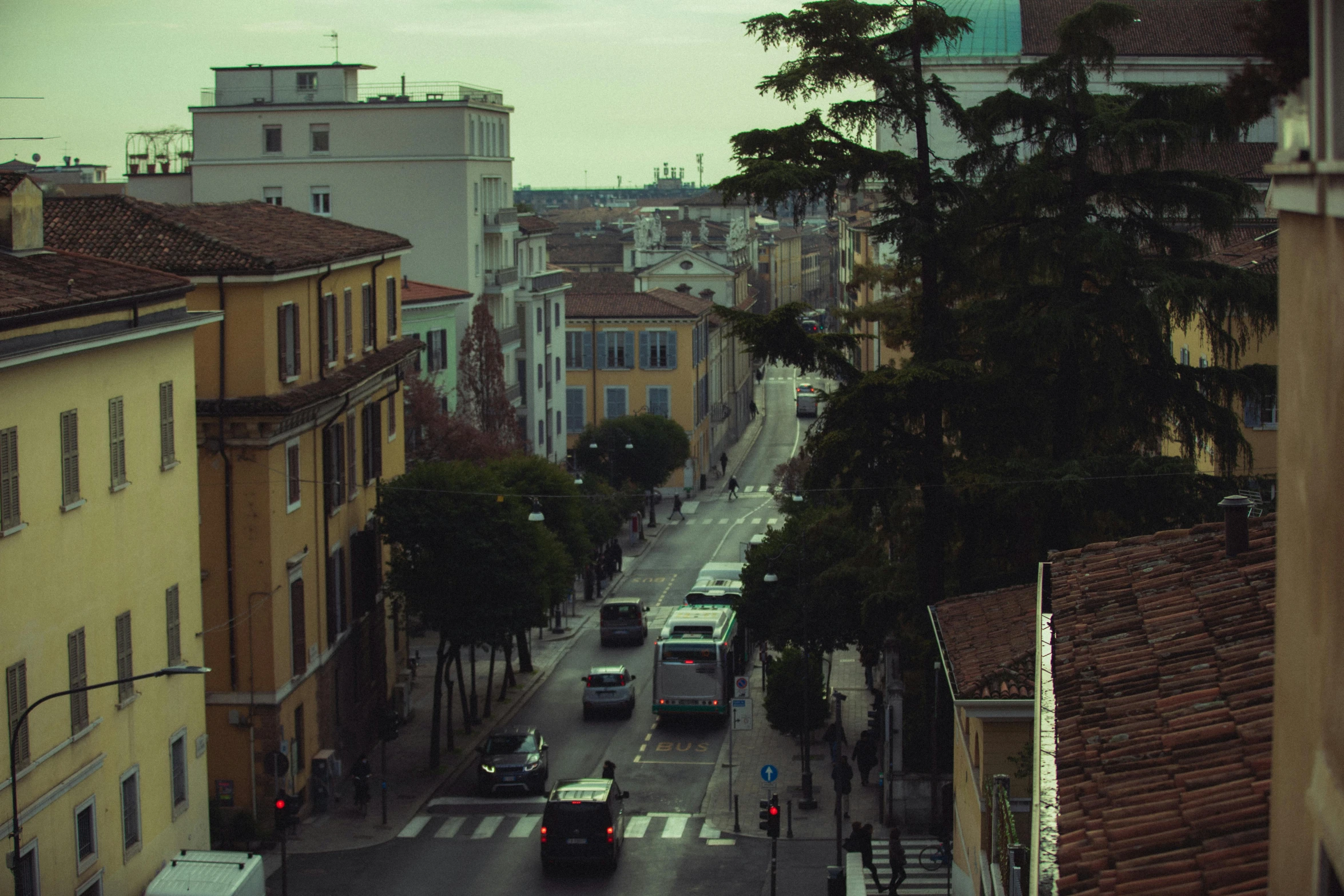 city street during daytime with buildings on the horizon