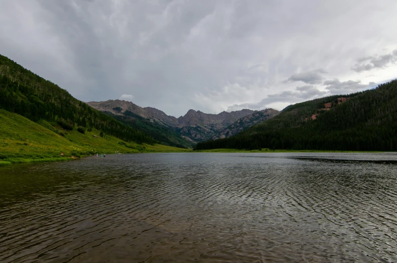 the water is still quite calm on the other side