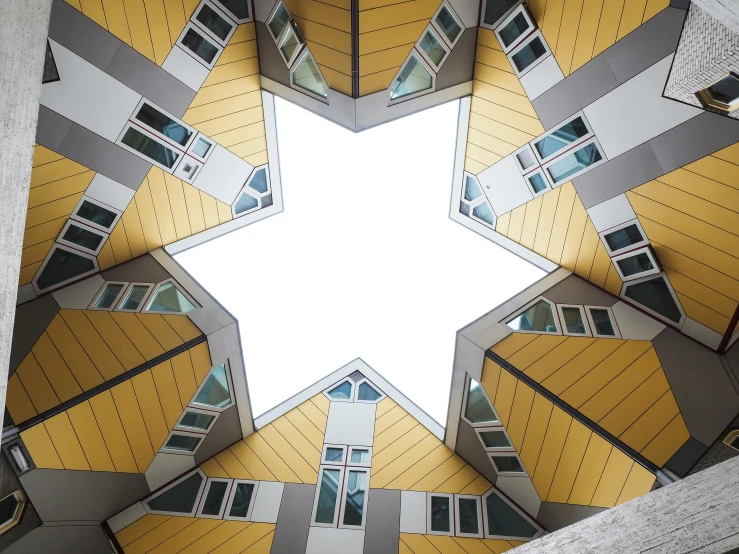 a geometric view of buildings in an architectural building