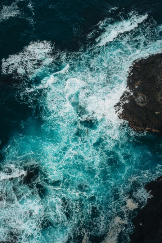 the view of a river or ocean from a plane