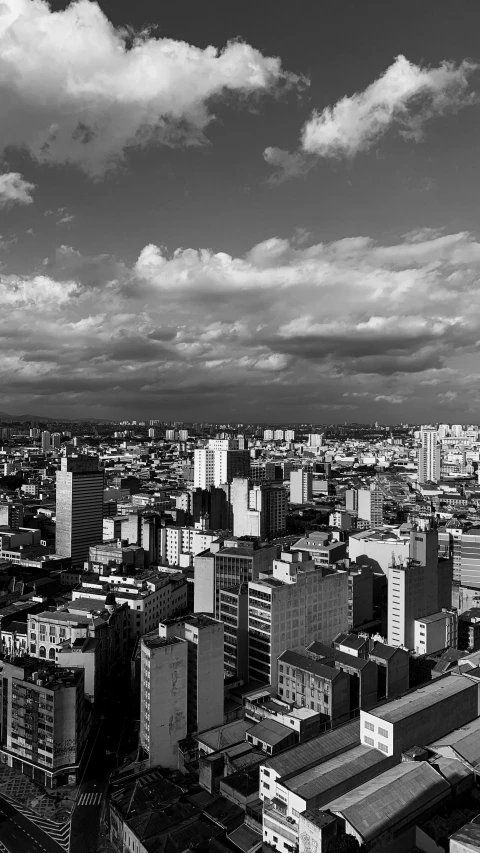 black and white pograph of an urban city