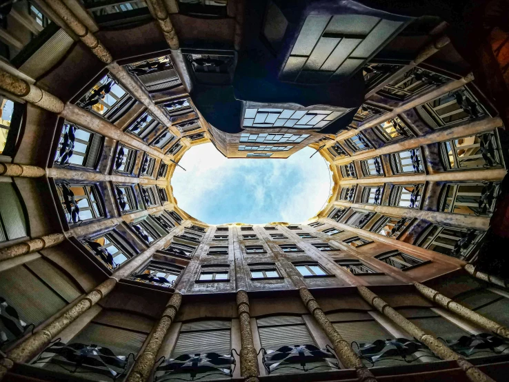 a group of windows sitting in the middle of a room