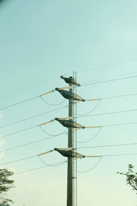 a tower with a lot of cables on top