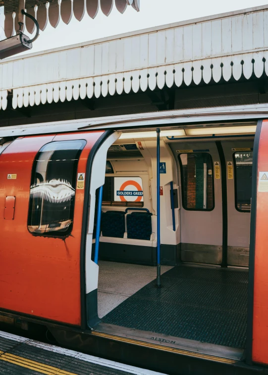 a train at the station with its doors open