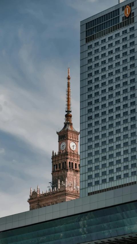 a tall building with a clock on top