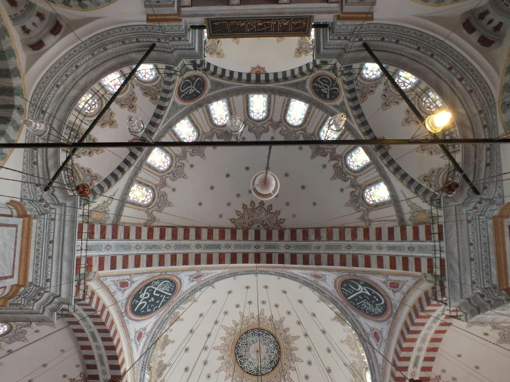 a po of the interior of a building with many round windows