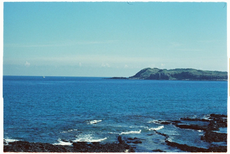 an island surrounded by a large body of water