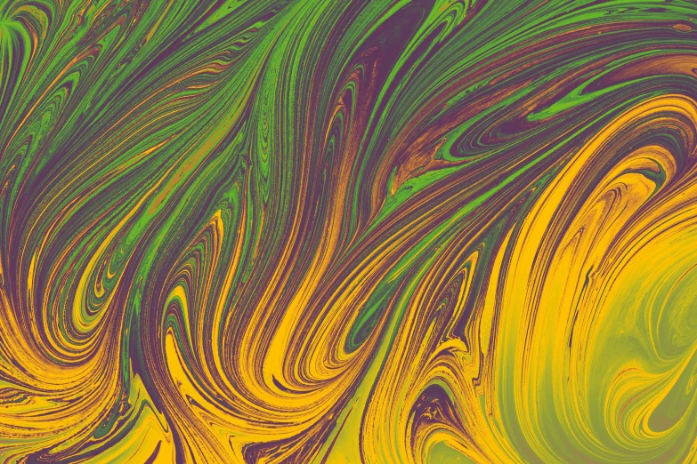 green, yellow and brown swirly background with yellow