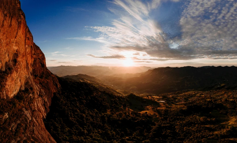 a view from a high rock outcropping of a beautiful mountain