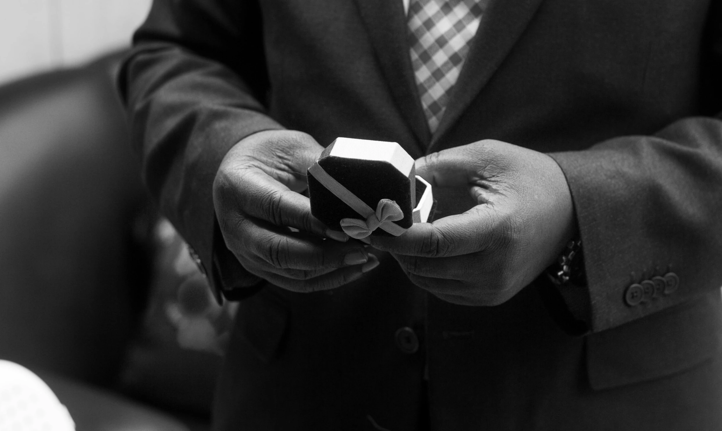 a person holding soing in their hands