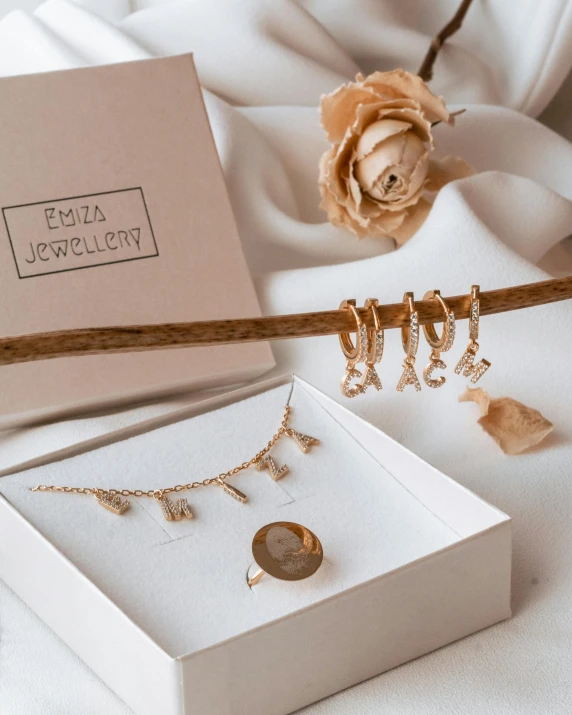 the gift set includes a necklace, ring and earring pendant