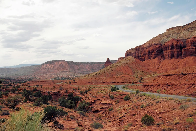 the scenery is beautiful and rocky in color