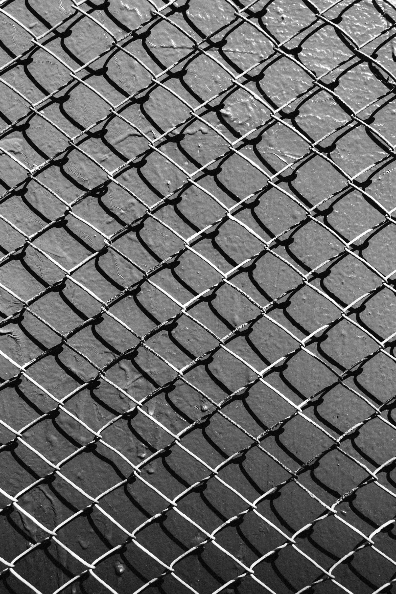 a black and white po of a tennis court