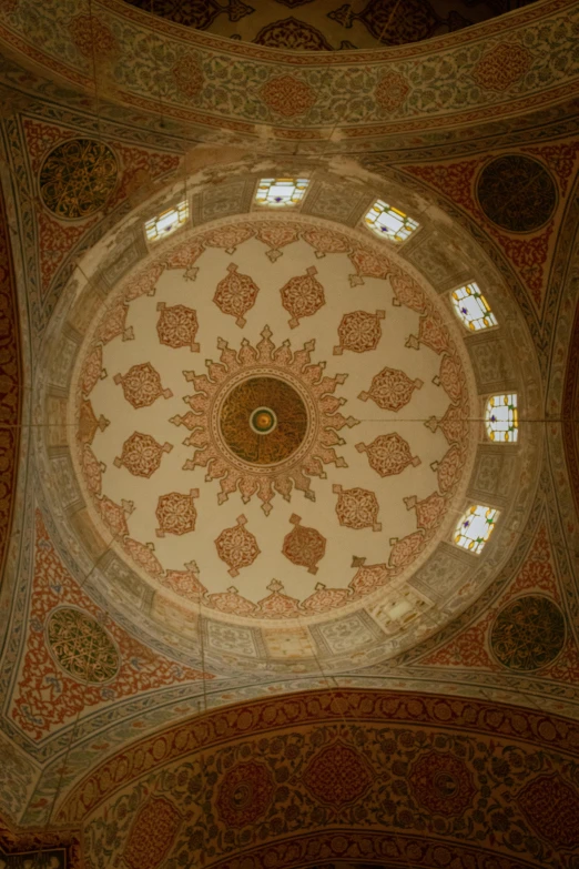 a dome with lots of different designs in it