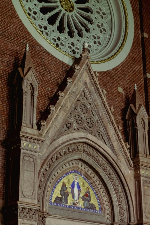 a church with ornate architecture and stained glass window