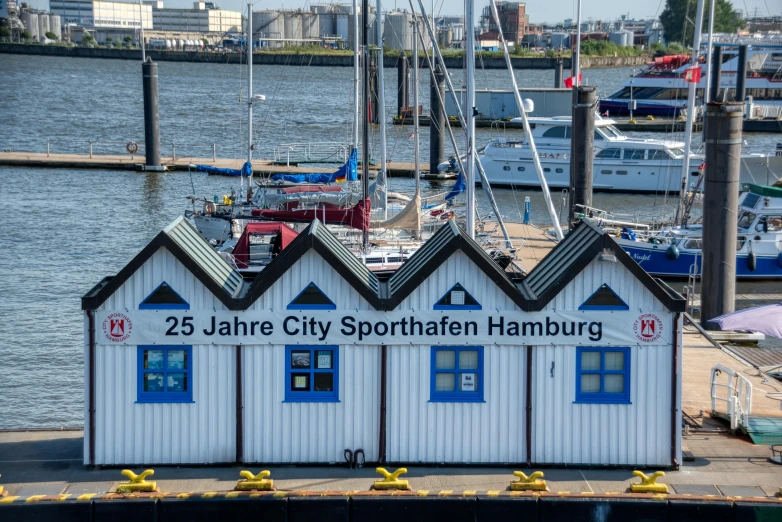 an interesting little building that sits on a dock