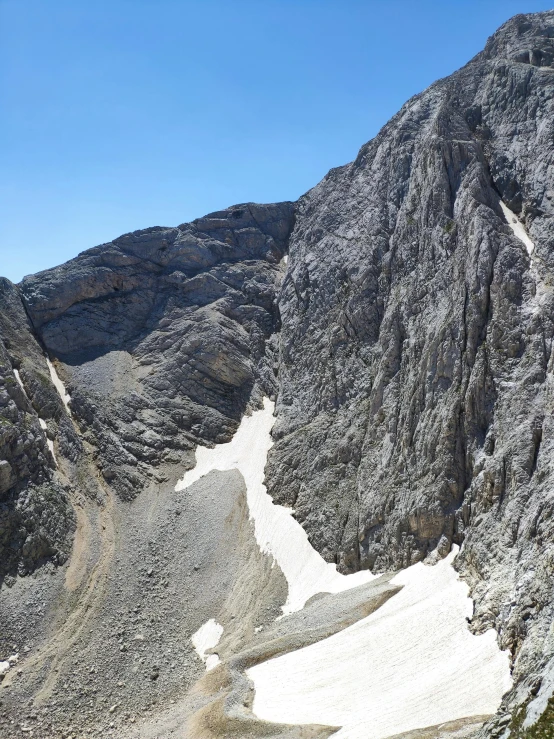 the path is made from large pieces of rock