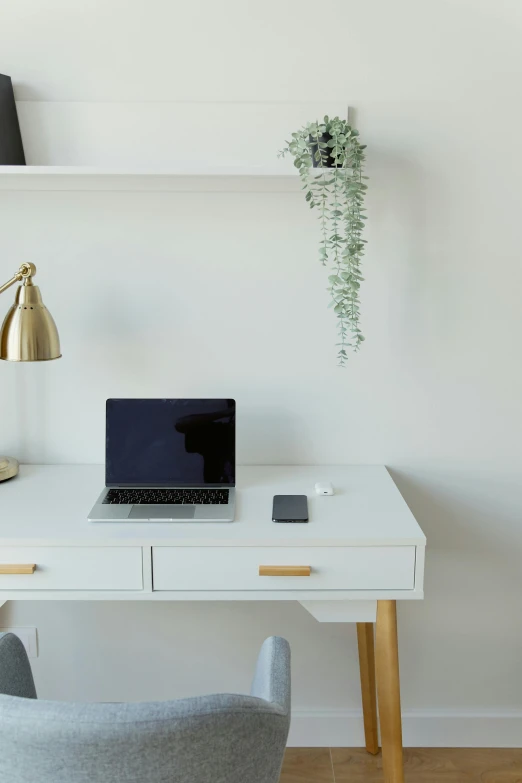 a laptop sitting on top of a desk