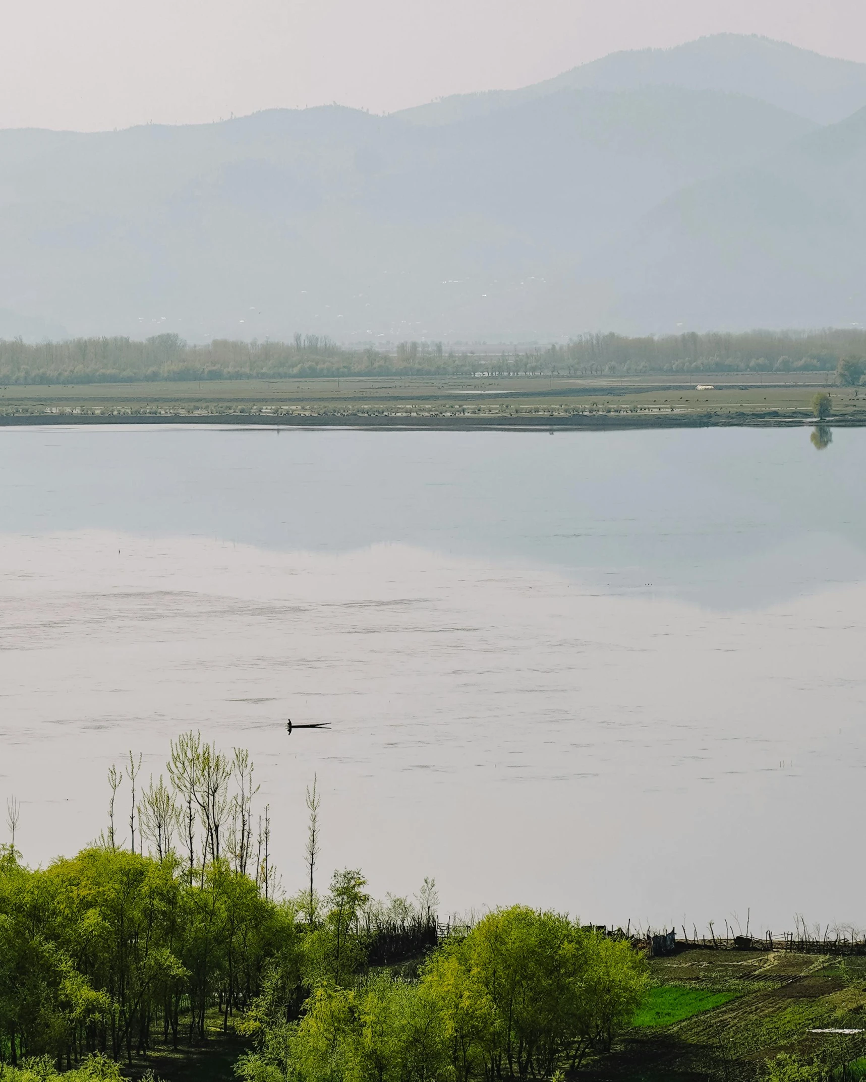 a person on some water in the middle of nowhere