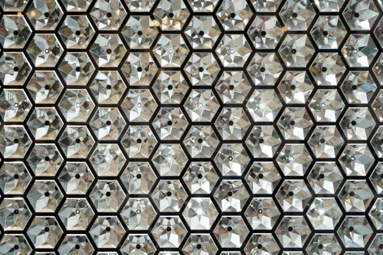 the mosaic glass design looks to be created in many different angles