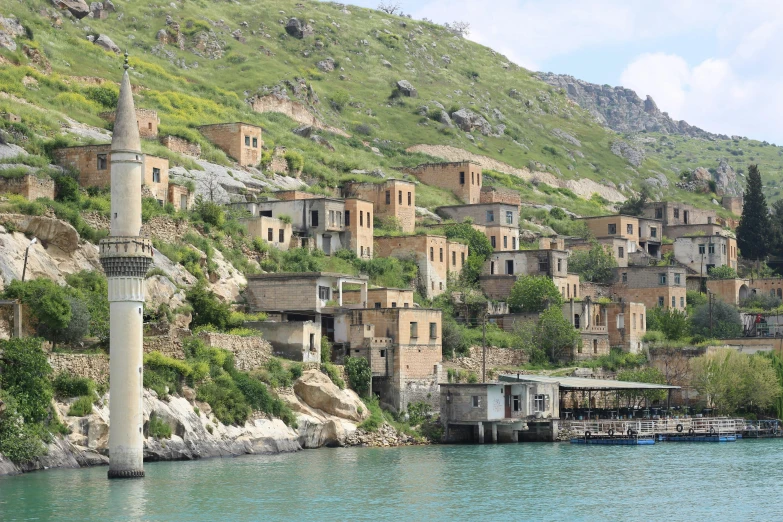 an old building built into the side of a mountain