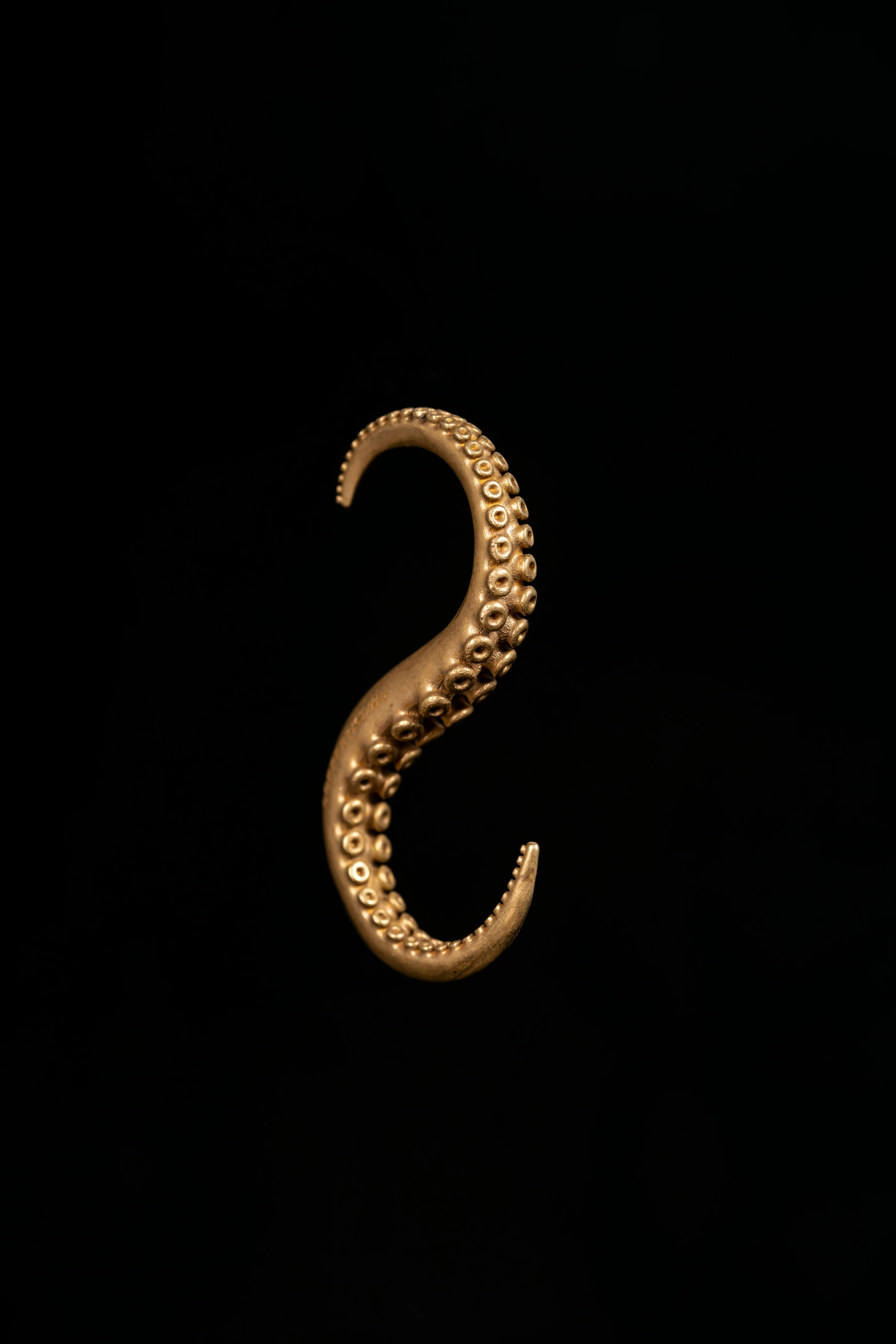 the letter s is decorated with gold dots