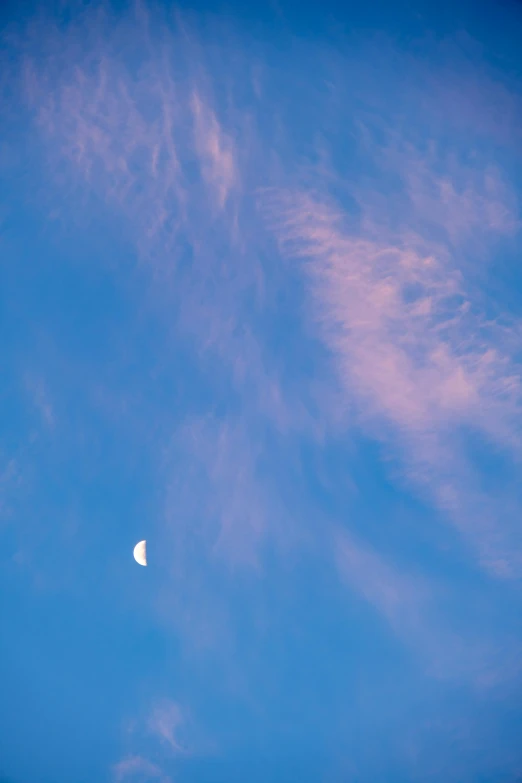 moon in the middle of sky during daytime