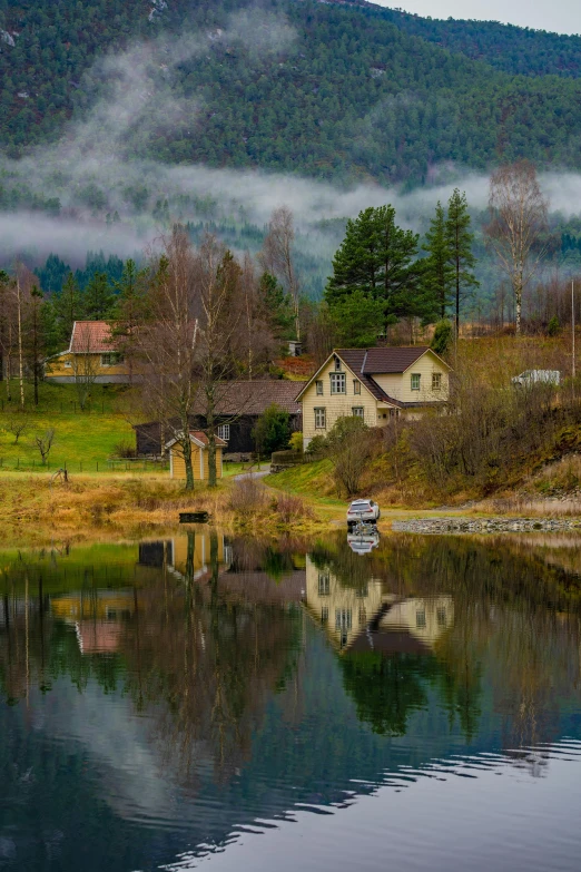 this is an image of an island with a boat in the water