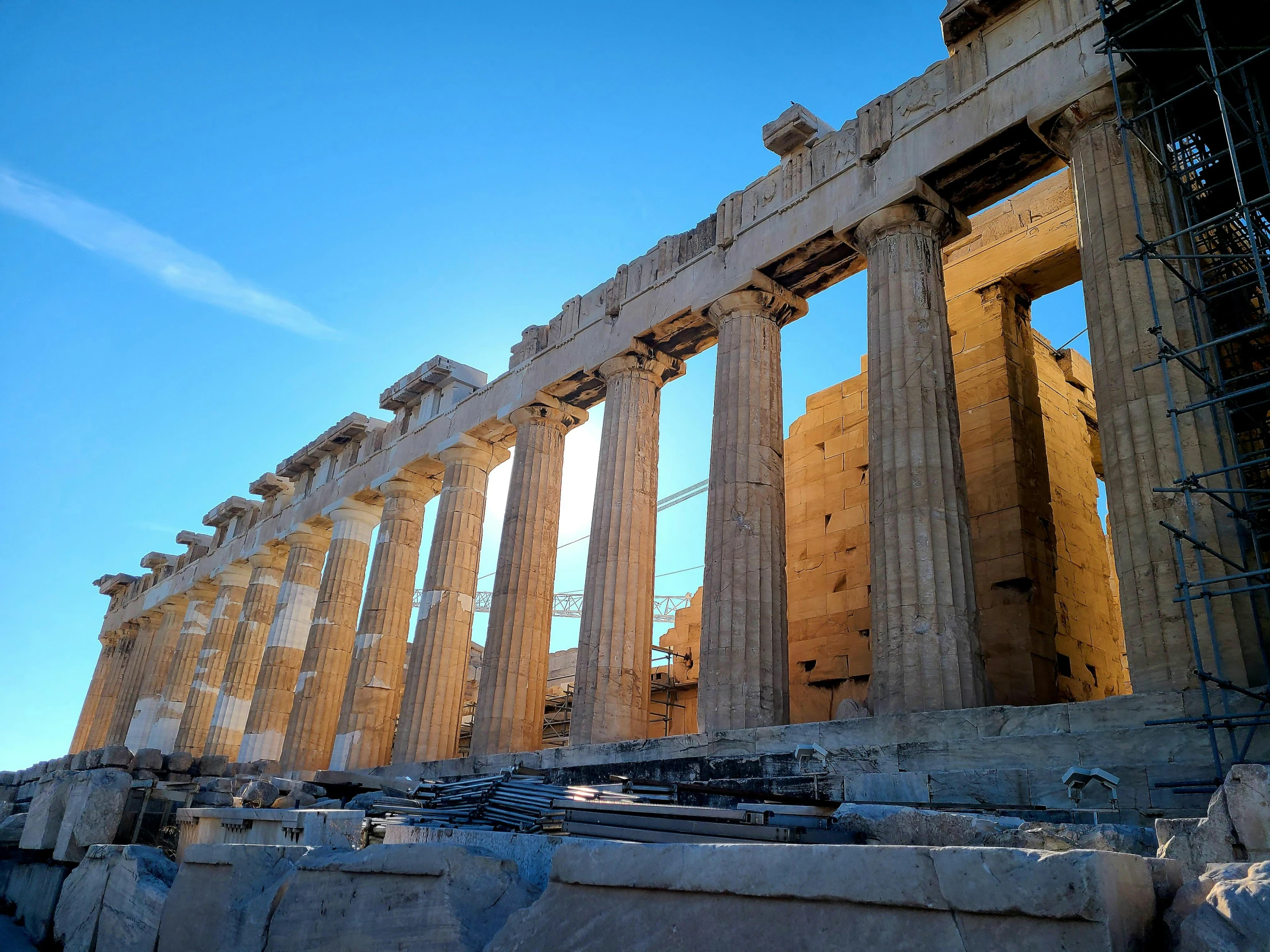 the ruins of partheny, near the acrobatic and roman agoontic buildings