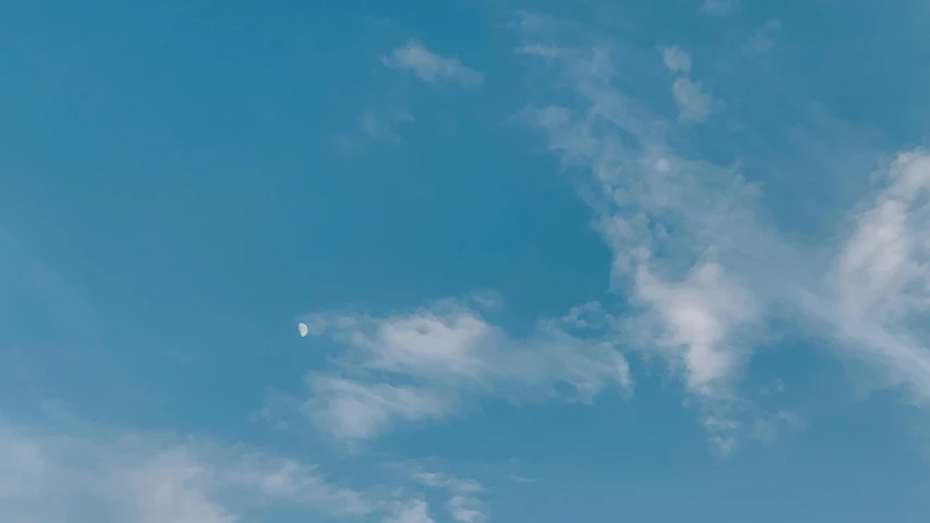 a airplane flies through the sky at high altitude