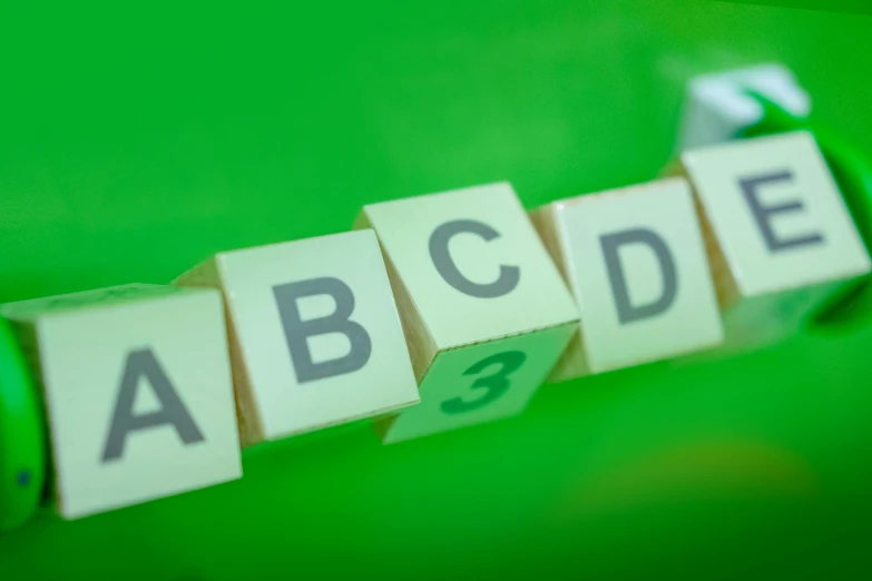 letters spelled out of cubes placed on top of each other