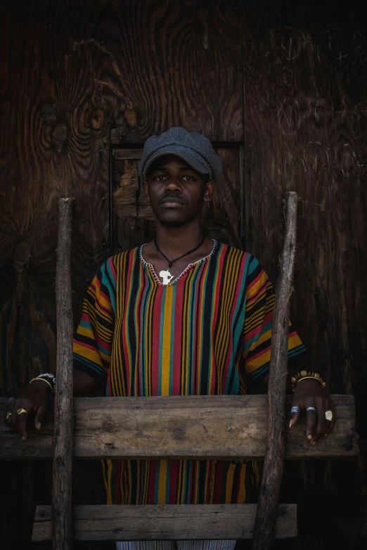 man dressed in an old native american tribe