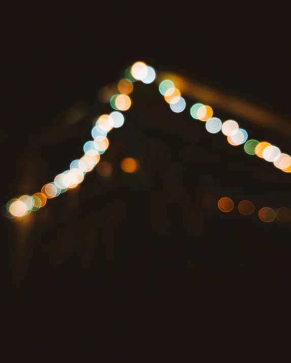 blurry boke of street lights at night