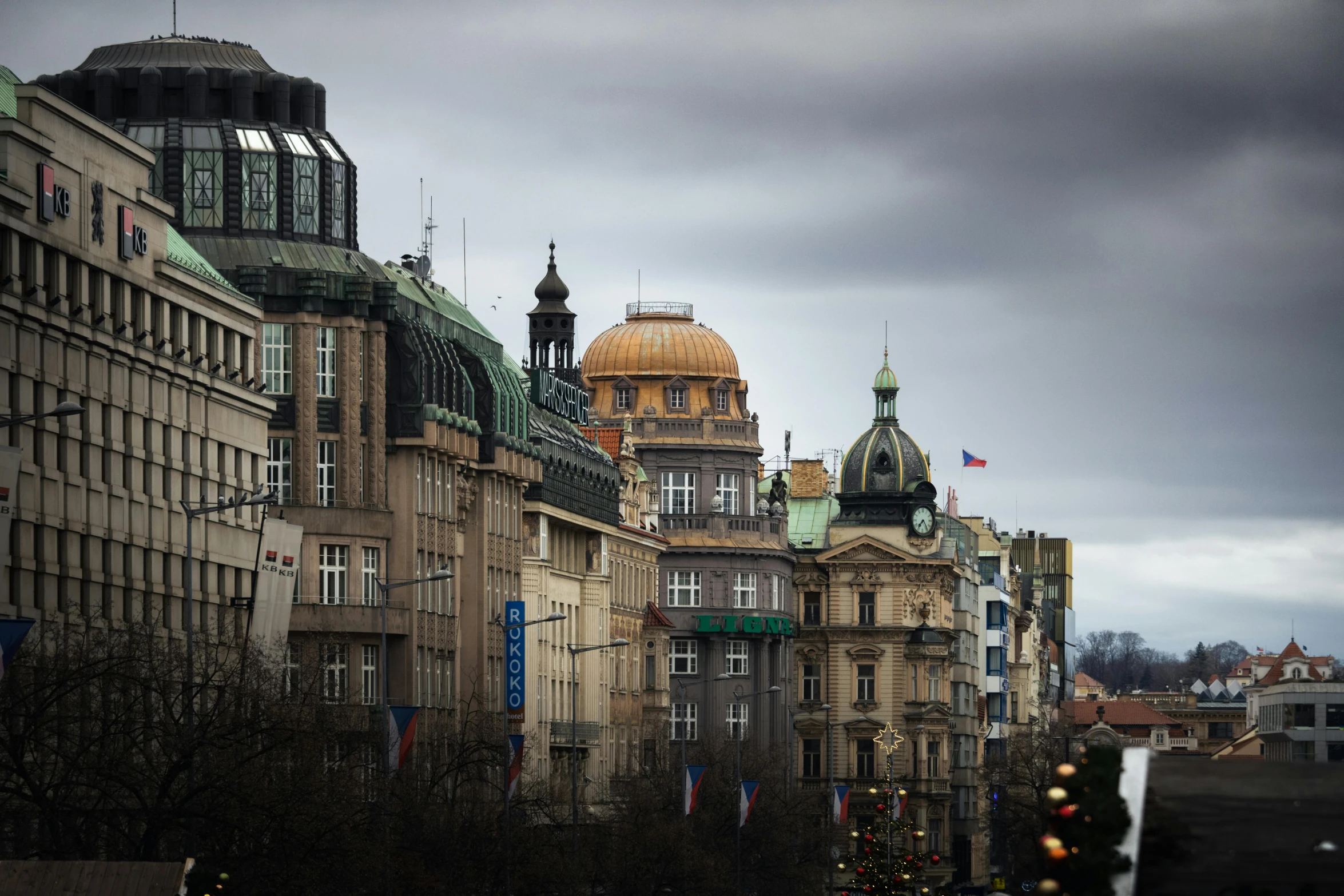 the top of a building has clocks in it