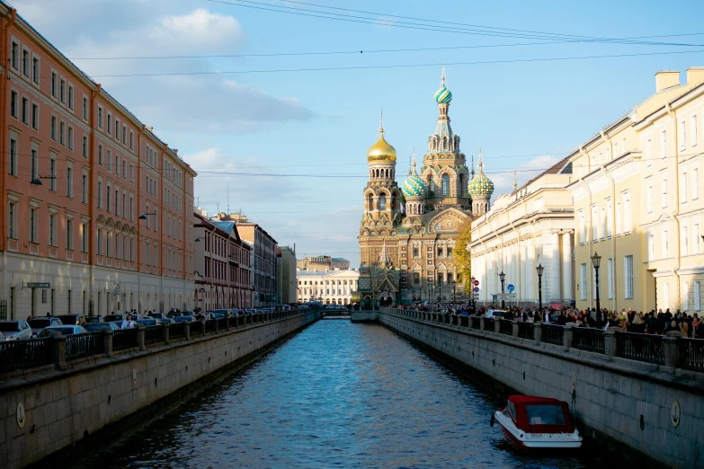 a body of water in front of some buildings